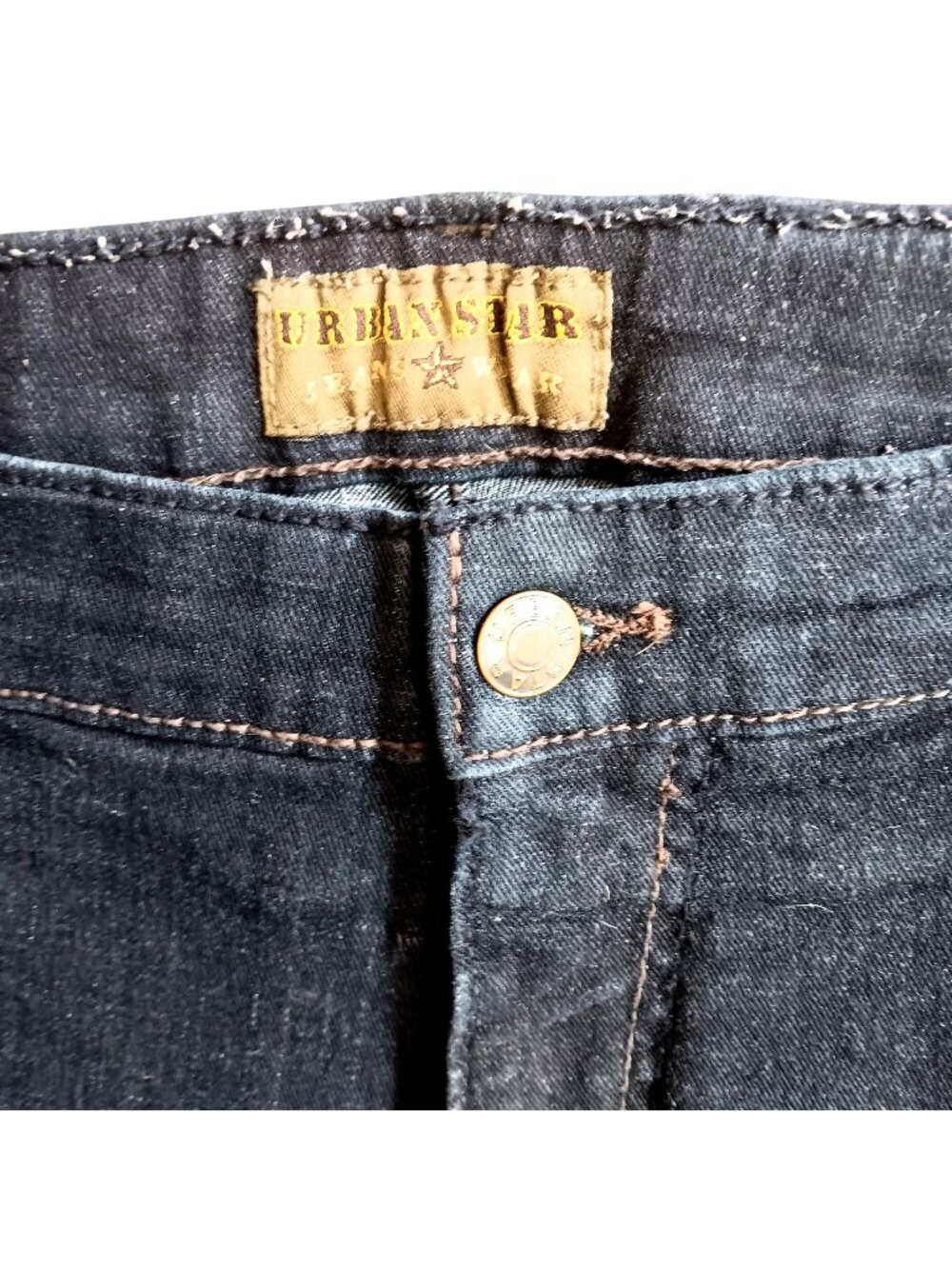 Mens Denim Jeans 38x32 Urban Star Dark Wash Cotton Spandex Stretch Straight Leg